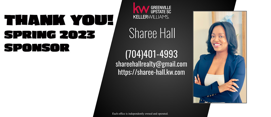 Thank you Sharee Hall Spring 2023 Sponsor