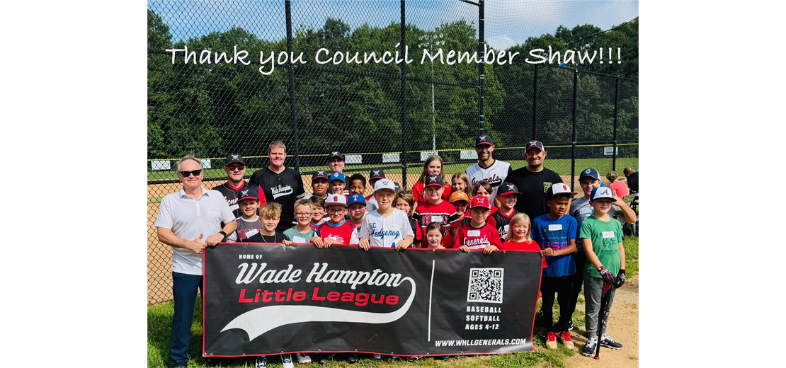 Thank You Greenville County and Council Member Shaw!
