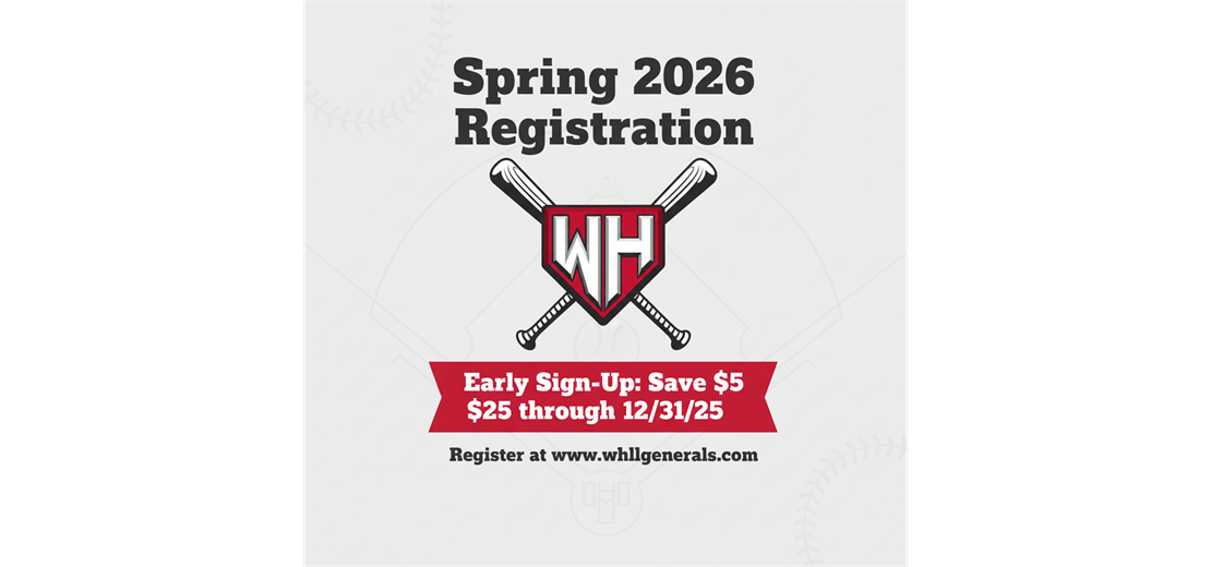 Spring Registration Now Open - Early Sign-Up Discount through 12/31
